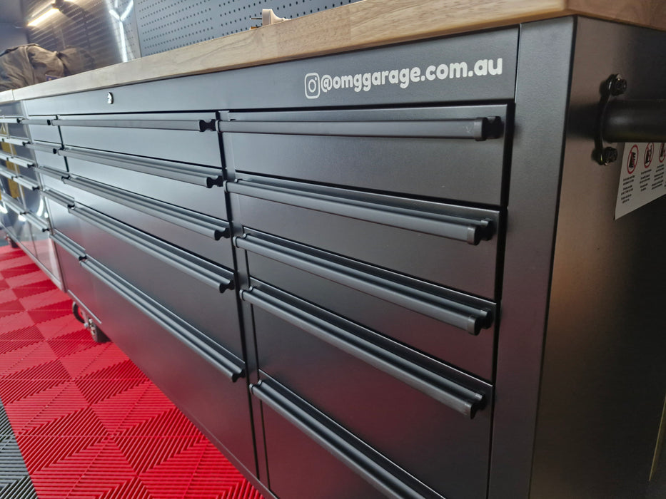 1.8M Wide (72") Stainless or Black  Workstation Cabinet & Pegboard Tool Box Amazing Quality!