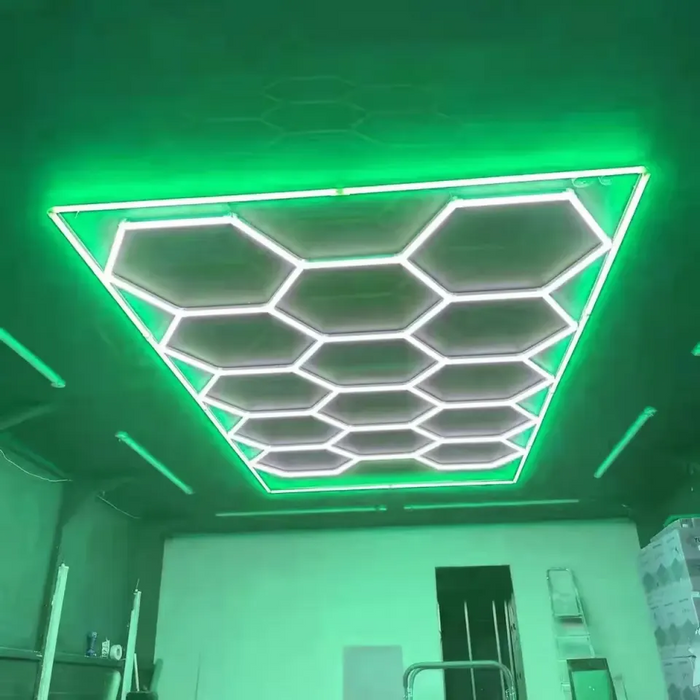 AMAZING COLOUR 14 GRID with Green Border Hexagon LED Lights ATL39 Australian Certified!