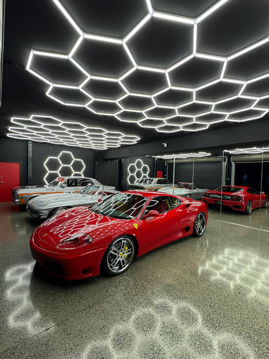 Customised Hexagon SUIT DOUBLE GARAGE 5.2M x 5.1M LED Lights ATL46 Australian Certified!