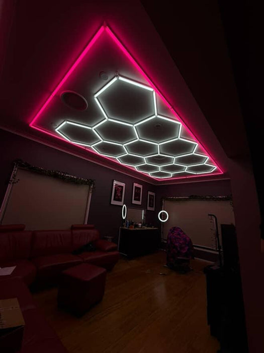 AMAZING COLOUR HEX 14 GRID with Pink Border Hexagon LED Lights ATL40 Australian Certified!