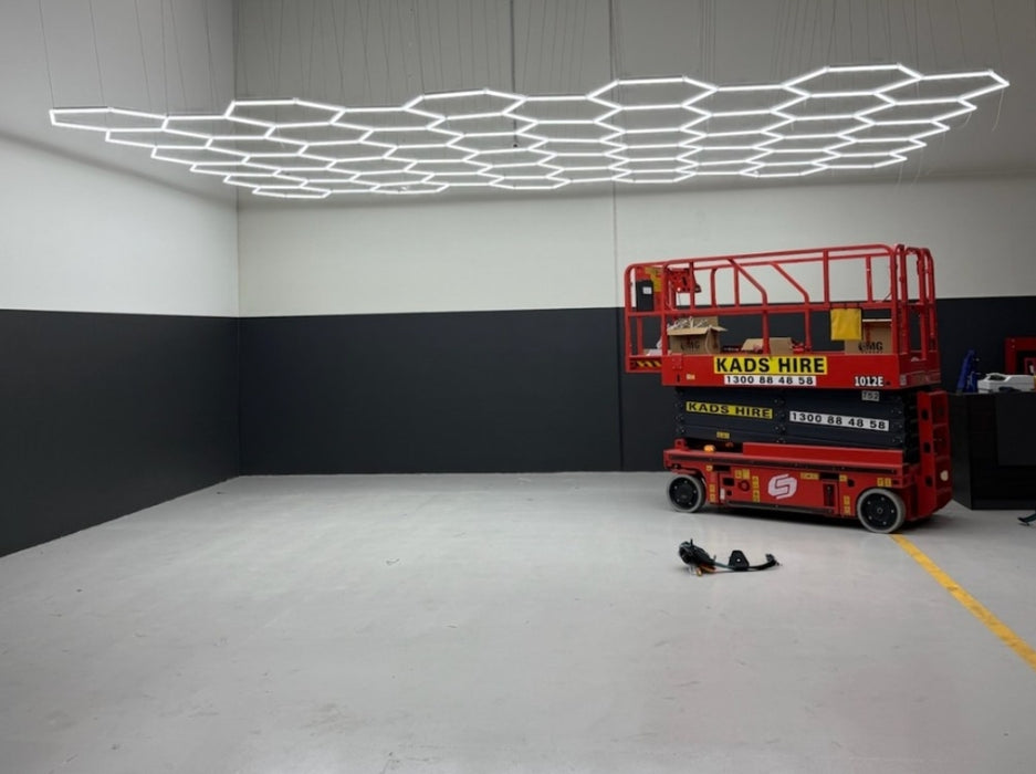 MASSIVE 7.1M X 4.9M Hexagon LED Lights Suit TRIPLE GARAGE and Bigger ATL47 ,WOW FACTOR! Australian certified!!
