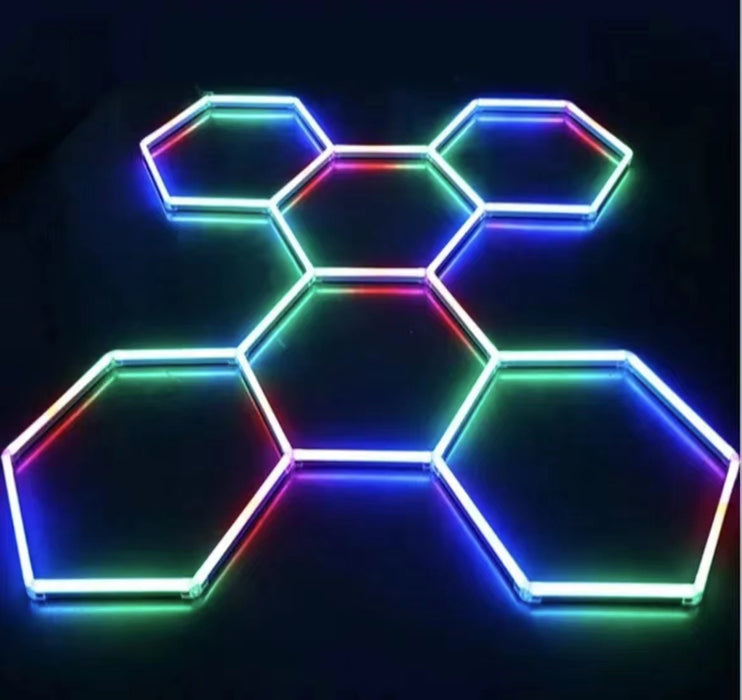 Unbelievable RGB 6 X GRID Hexagon LED Lights ATL34 with REMOTE CONTROL Australian Certified!