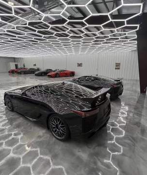 MASSIVE 7.1M X 4.9M Hexagon LED Lights Suit TRIPLE GARAGE and Bigger  ATL47 ,WOW FACTOR! Australian certified!!