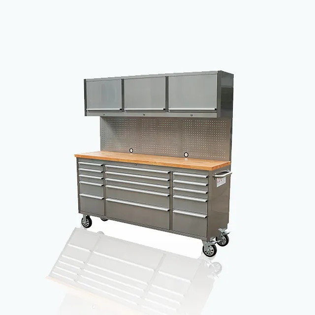 1.8M Wide (72") Stainless or Black  Workstation Cabinet & Pegboard Tool Box Amazing Quality!