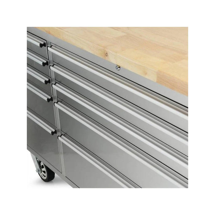 Tool Chest Workbench Base Unit trolley - 1.8m - Stainless Steel