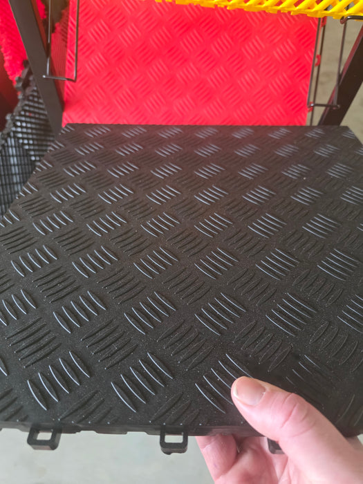 OMG PRO Solid Deck Interlocking Garage Floor Tiles – Heavy-Load, Non-Slip Surface