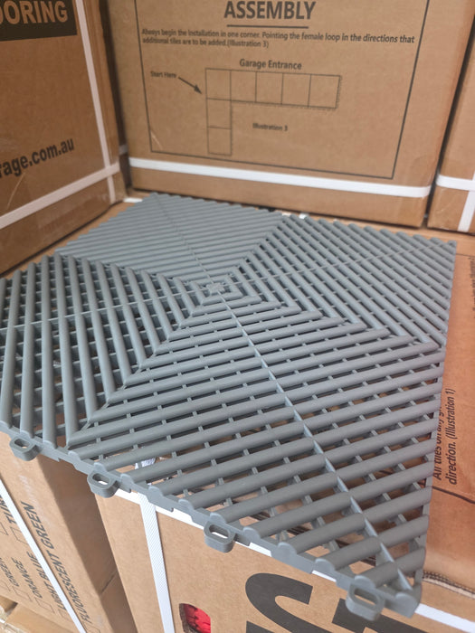 Heavy-Duty Modular Interlocking Garage Floor Tiles – Ventilated, Slip-Resistant, DIY Install