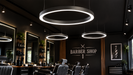 Round LED ceiling light with slim ring design and glowing border