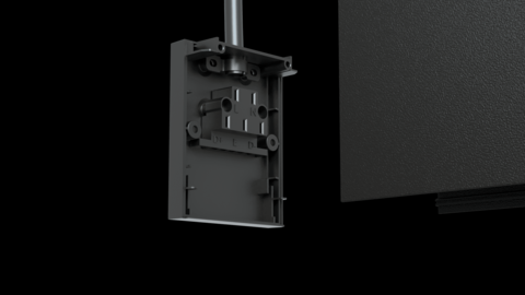 AC cable terminal enclosure with mounting bracket and connector panel