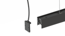 AC power cable with black end cap and hanging connector