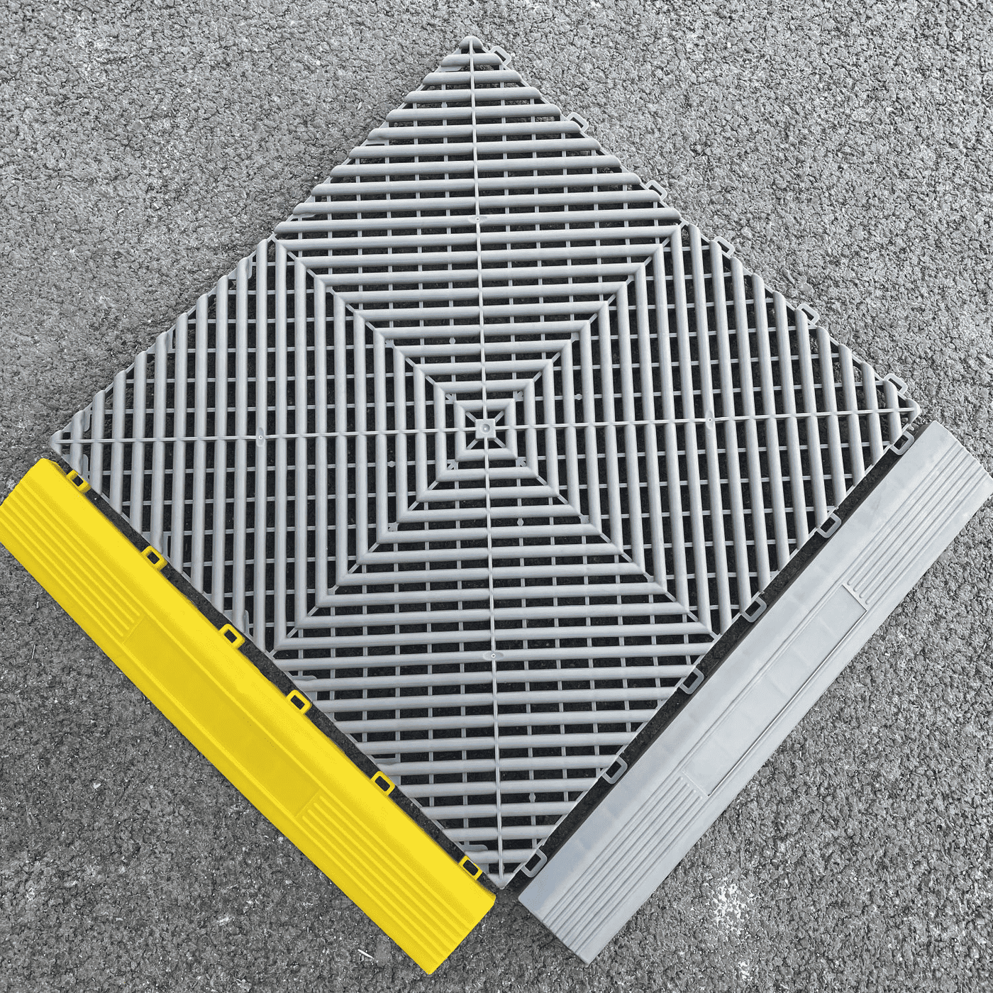 Modular Interlocking Garage Flooring Tile corners | OMG Garage