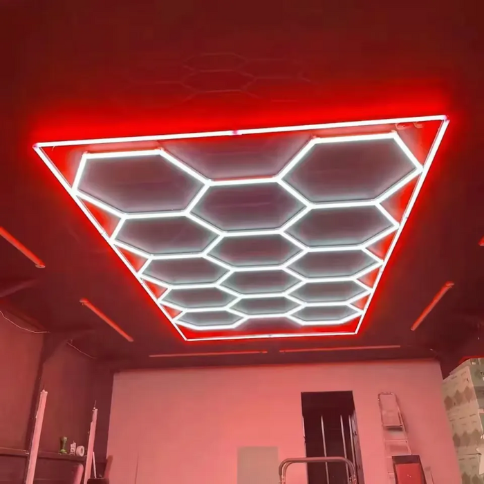 AMAZING COLOUR HEX LIGHTS Red Border Hexagon LED Lights ATL44