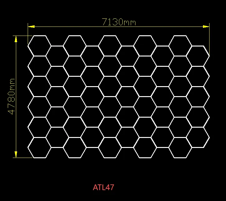 MASSIVE 7.1M X 4.9M Hexagon LED Lights Suit TRIPLE GARAGE and Bigger  ATL47 ,WOW FACTOR! Australian certified!!