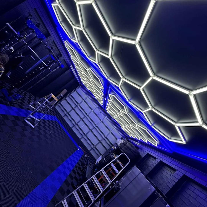 AMAZING COLOUR HEX LIGHTS Blue Border Hexagon LED Lights ATL38