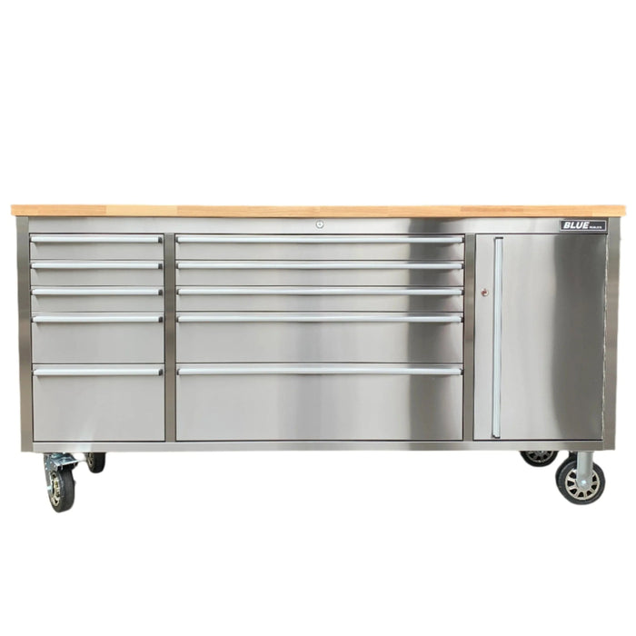 Tool Chest Workbench Base Unit trolley - 1.8m - Stainless Steel