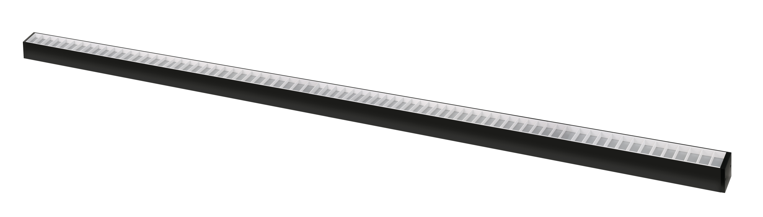 Long slim linear LED bar with frosted diffuser and textured light-emitting edge