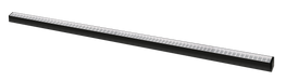 Long slim linear LED bar with frosted diffuser and textured light-emitting edge
