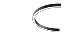 Round LED ring light with silver frame and white glowing strip