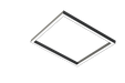 Rectangular flush-mount ceiling light, angled view, slim perimeter frame