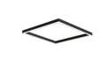 Rectangular flush-mount ceiling light with sharp corners and slim perimeter trim