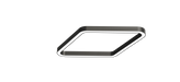 Rounded square metal frame light panel, 0.6 m x 0.6 m, dark center