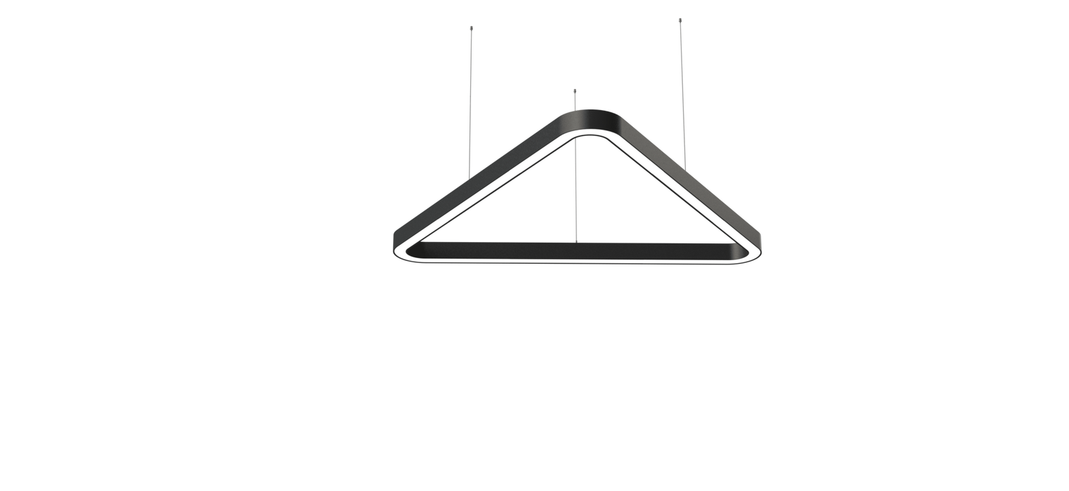 Triangular metal frame stand with vertical center support bar