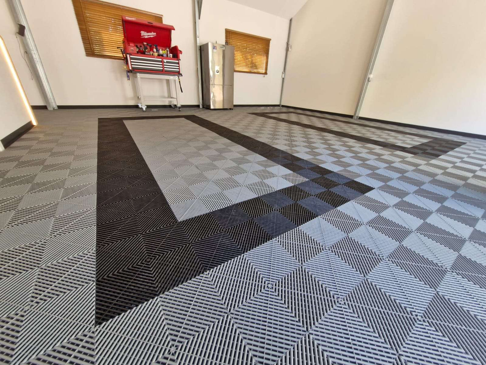 Module Tile Designs Premium Modular Interlocking Garage Flooring Tiles | OMG Garage