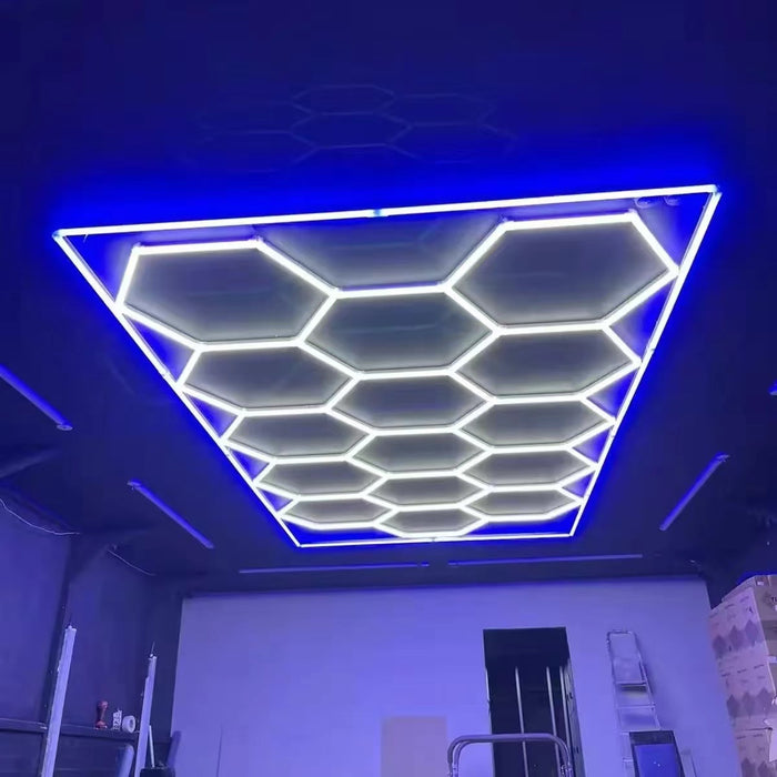 Customised Blue Hexagon LED Lights ATL38