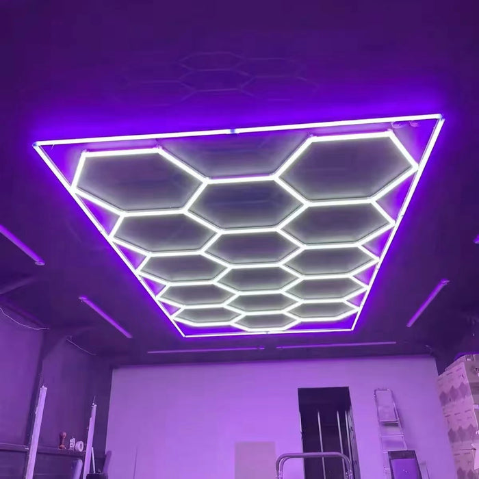 Customised Purple Hexagon LED Lights ATL40