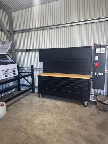 1.8M Wide (72") Stainless or Black  Workstation Cabinet & Pegboard Tool Box Amazing Quality!