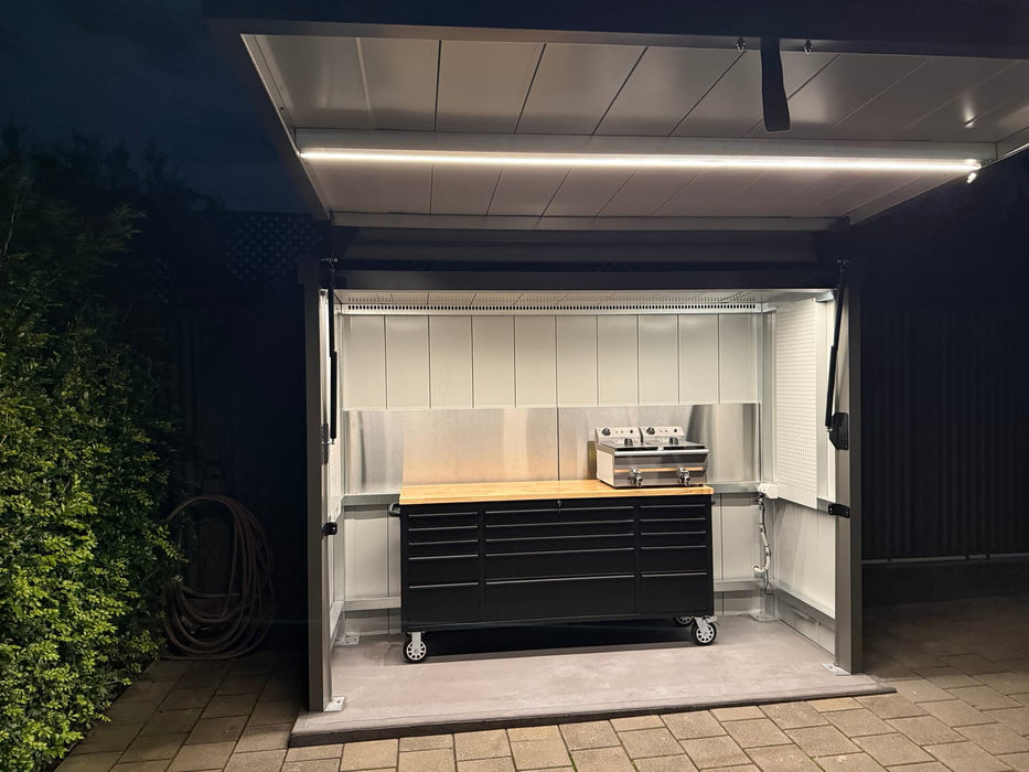 1.8M Wide (72") Stainless or Black Workbench Tool Trolley - Amazing Quality!