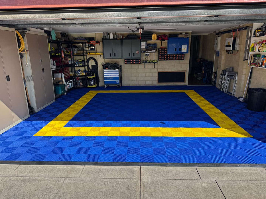 Garage Tile System Modular Interlocking Garage Flooring Tiles Suits 6M X 6M | OMG Garage