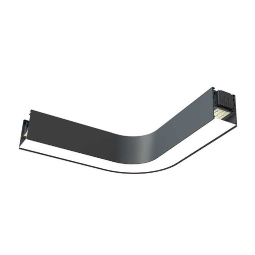 Round-corner cable component with dark gray flexible strip and connector ends