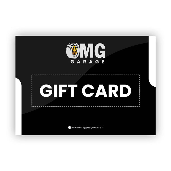 Gift Card OMG Garage : Perfect for the Garage Enthusiasts - Select card value of choice from $10 to $1000.