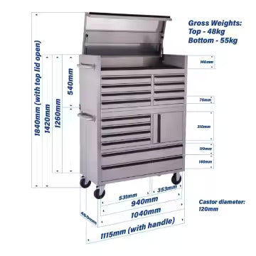 NEW PRODUCT,  BIG 41 inch, Stainless Steel 14 Drawer Roller Tool Cabinet Tool Box PRE ORDER NOW