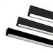 Straight LED light bar component with black housing and white diffuser strip